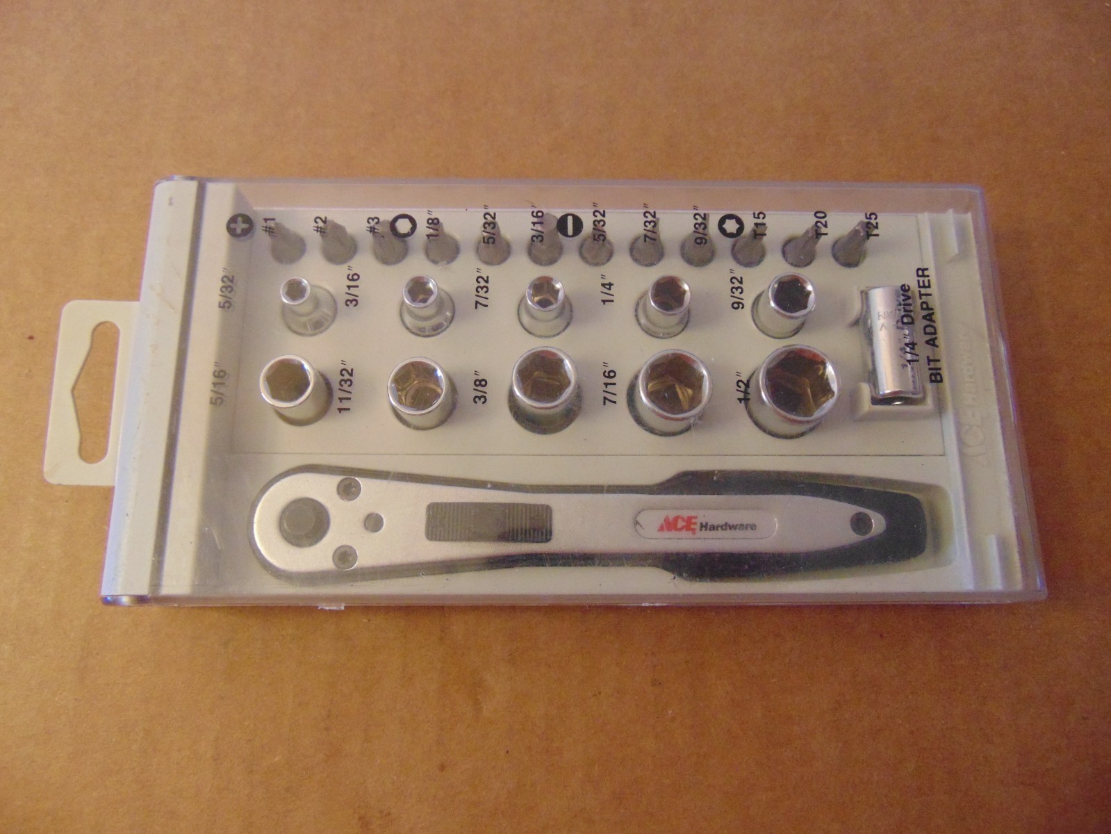 ACE HARDWARE Ratchet Socket Set 1/4 Drive
