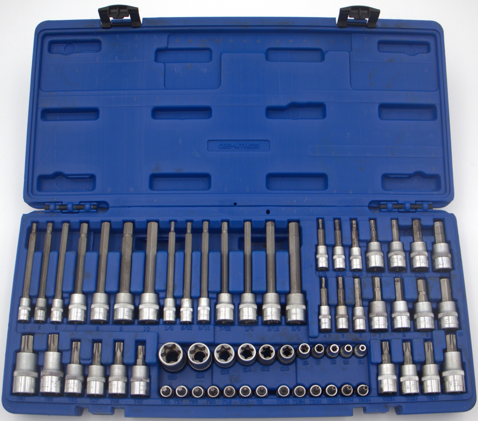 Cornwell CBSMTH62S 62pc Hex Torx Tamper Proof Inverted Star Bit Socket Set Read
