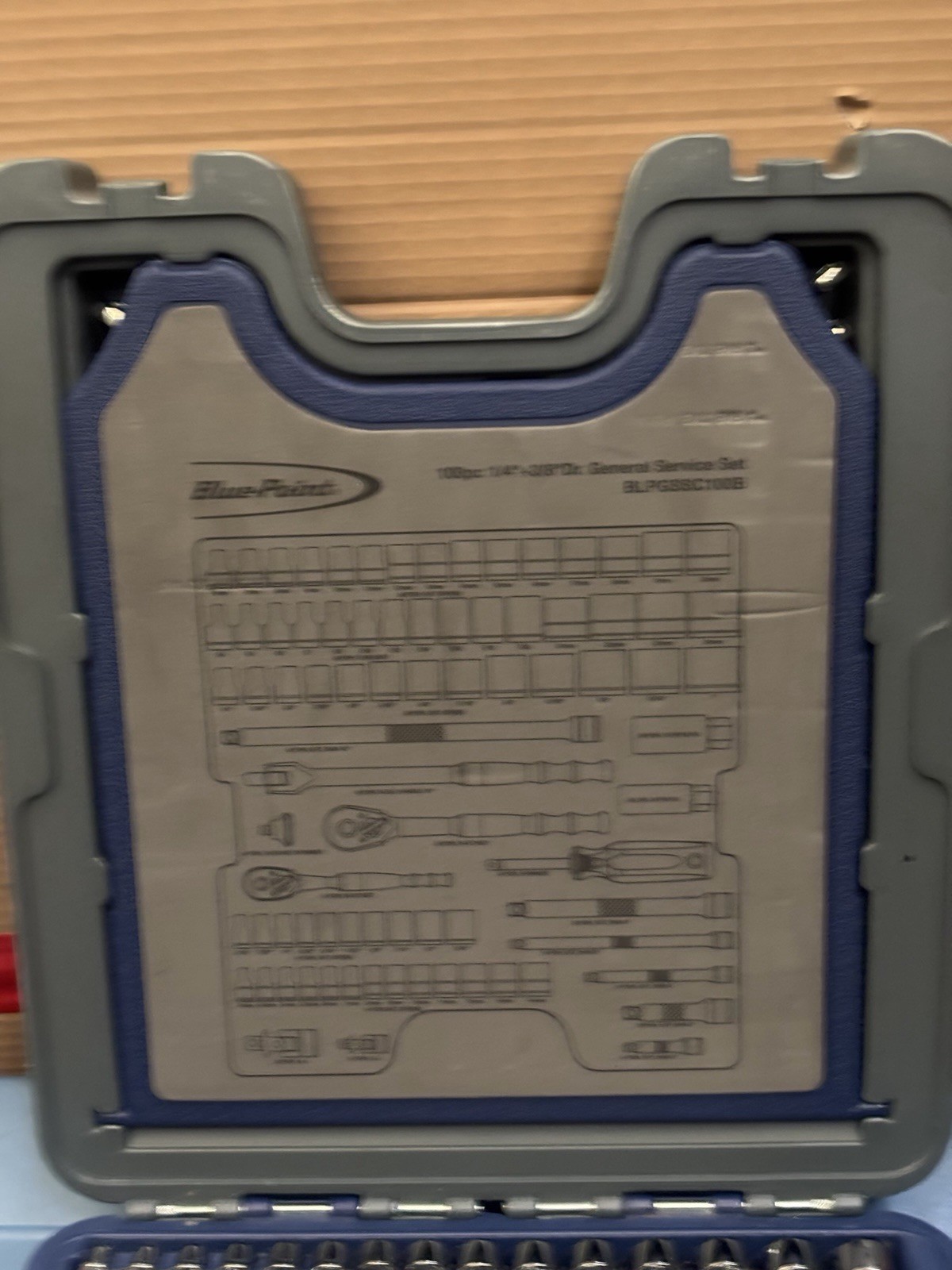 Blue-Point BLPGSSC100B 100pc 1/4″ + 3/8″ Drive General Service Socket Set SAE/MM