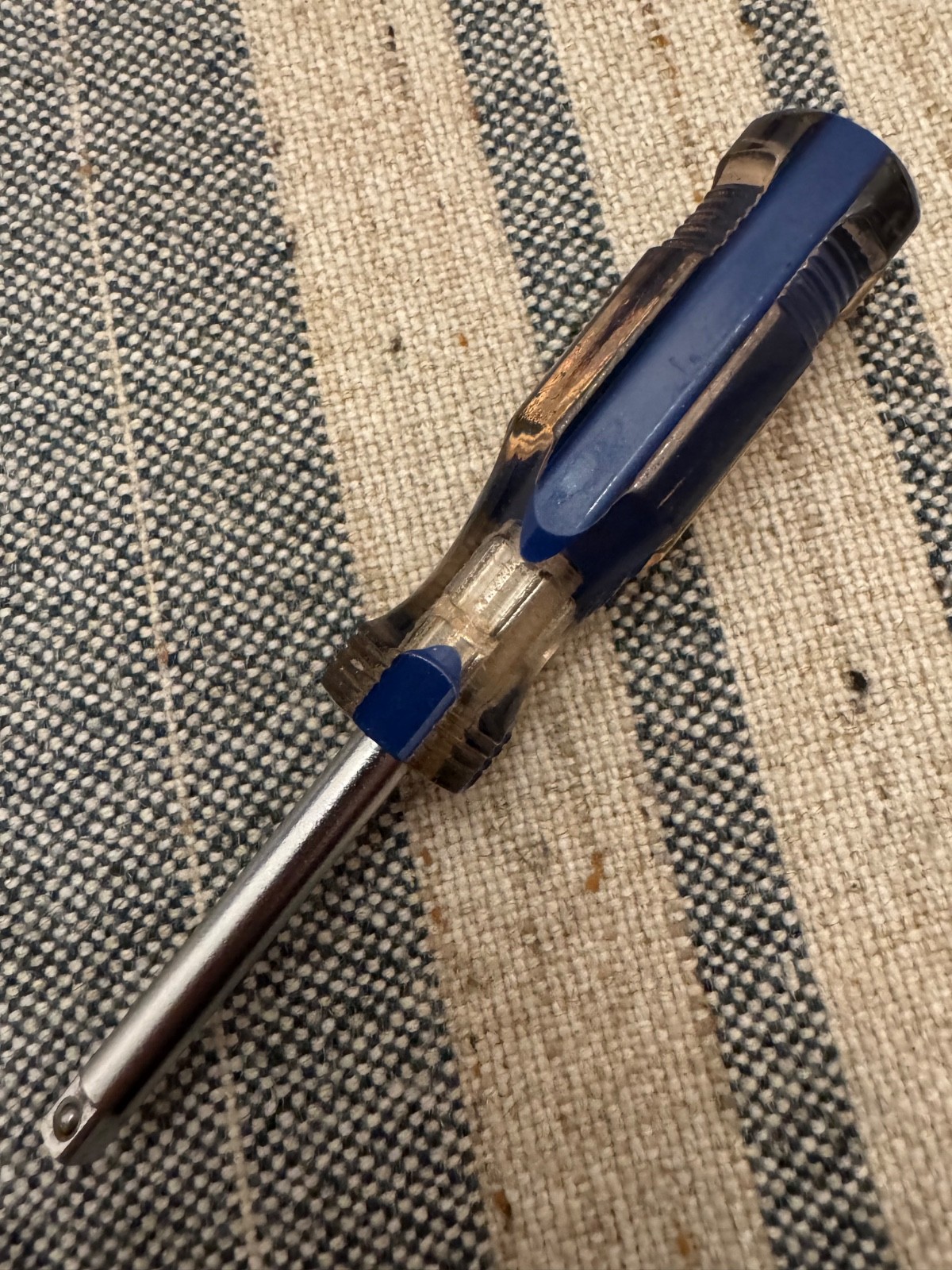 Easco 71-1207 1/4” Drive Spinner Handle Driver Blue Grip USA