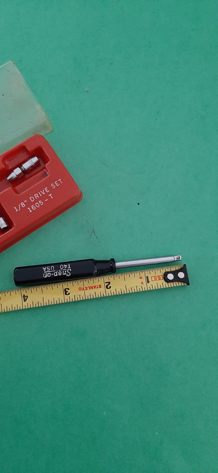 Snap-on 1/8″ Drive Black Hard Handle Spinner Driver Socket Set 1605-T T40 T-40