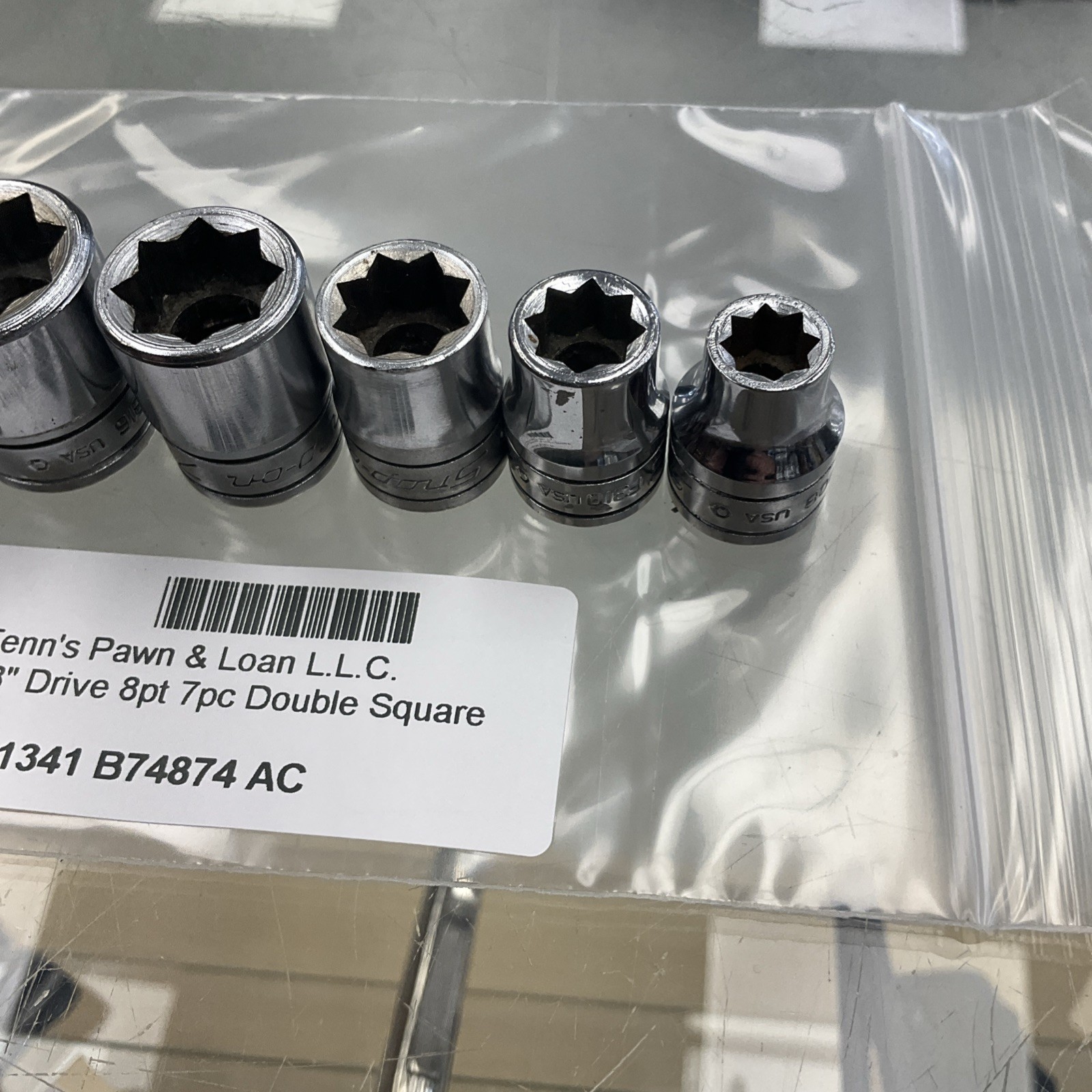 Snap On 3/8″ Drive 8pt 7pc Double Square Socket Set 241341