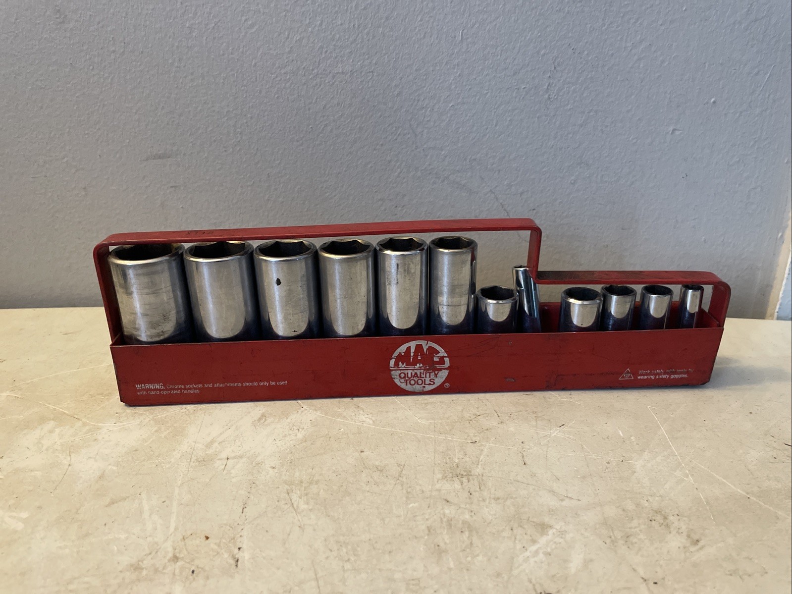 Mac XD Series 3/8″ Drive 6 Point SAE Deep Socket 12 Piece Set 1/4″- 15/16″