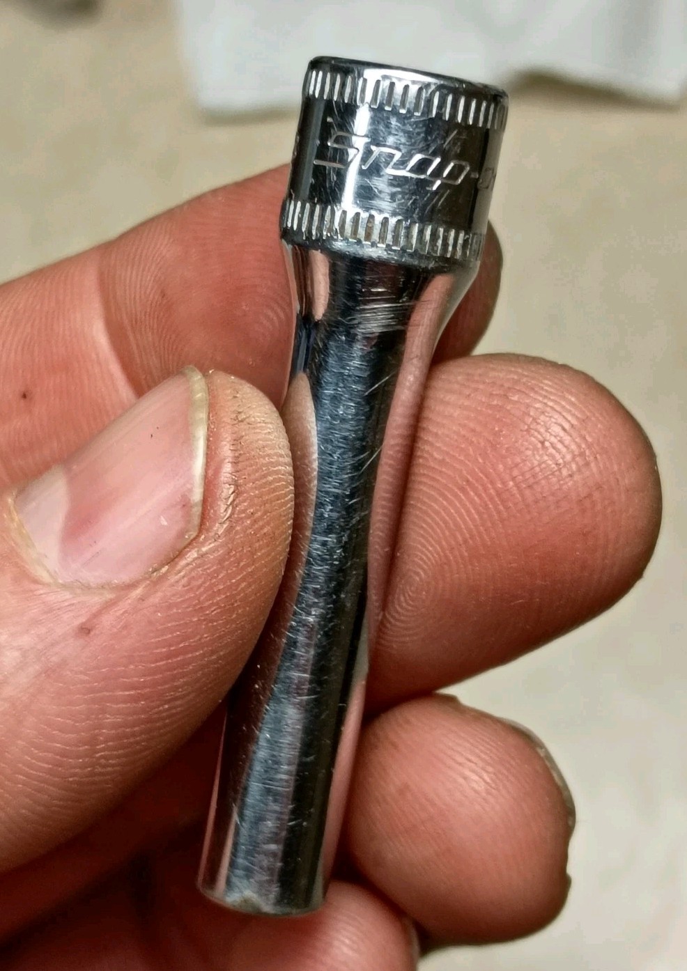 Snap-on STMM5.5 Socket 1/4″ Drive 5.5mm Metric Deep 6 Point Chrome USA Made