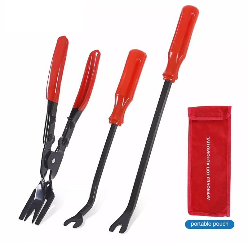 Clip Pliers Set And Fastener Remover Auto Upholstery Repair Kit With Storage Bag