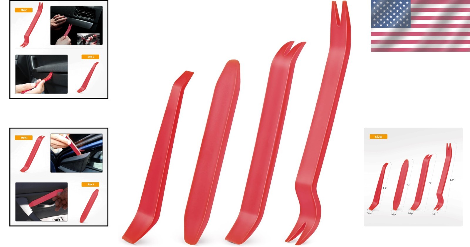 Ergonomic 4PCS Auto Trim Removal Tool Kit – Safe Installation Solution