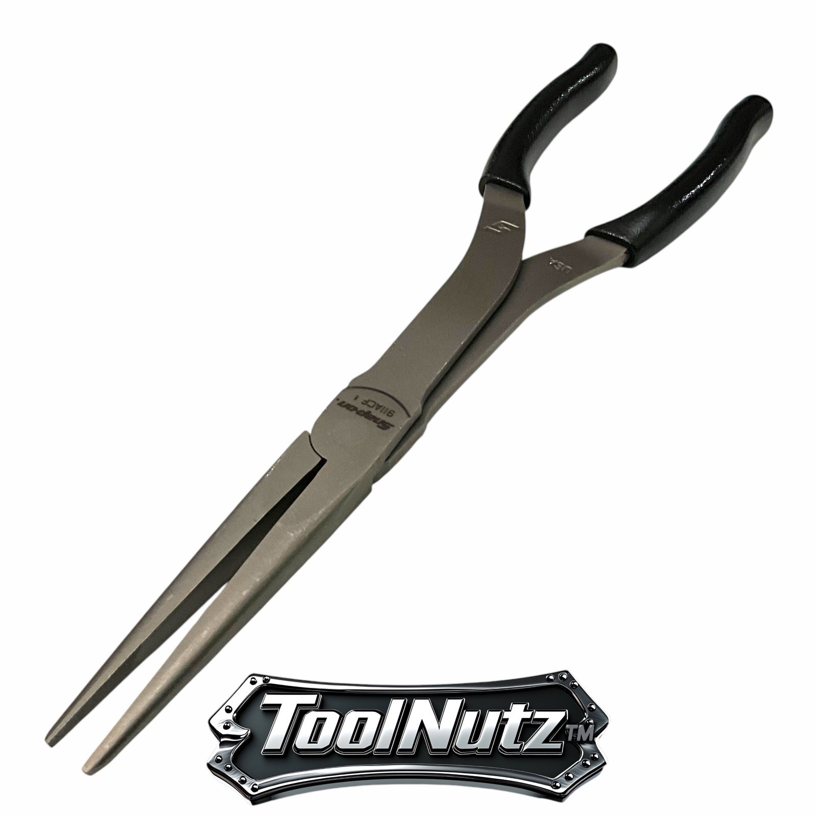 Snap-on Tools NEW 911ACFBK 11″in. BLACK Soft Grip Rounded Jaw Needle Nose Pliers