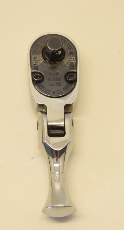 SNAP ON TKF72 Stubby Flex Head Ratchet 1/4” Drive USA TOOLS – USED