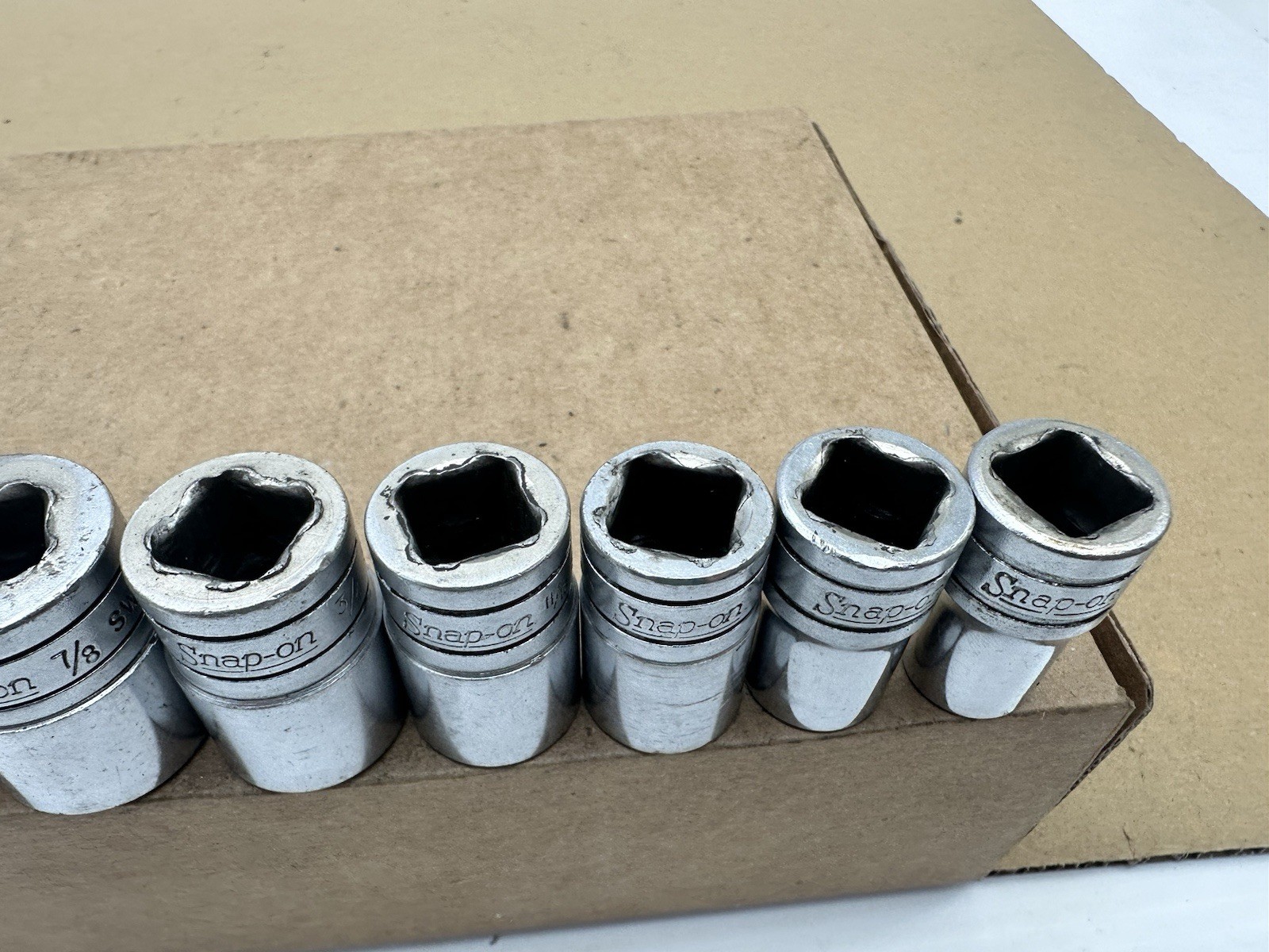 Snap-On Socket Set 1/2″ Drive 1/2″ to 1″ 8 Pcs SW161 – SW321 Vintage Made USA