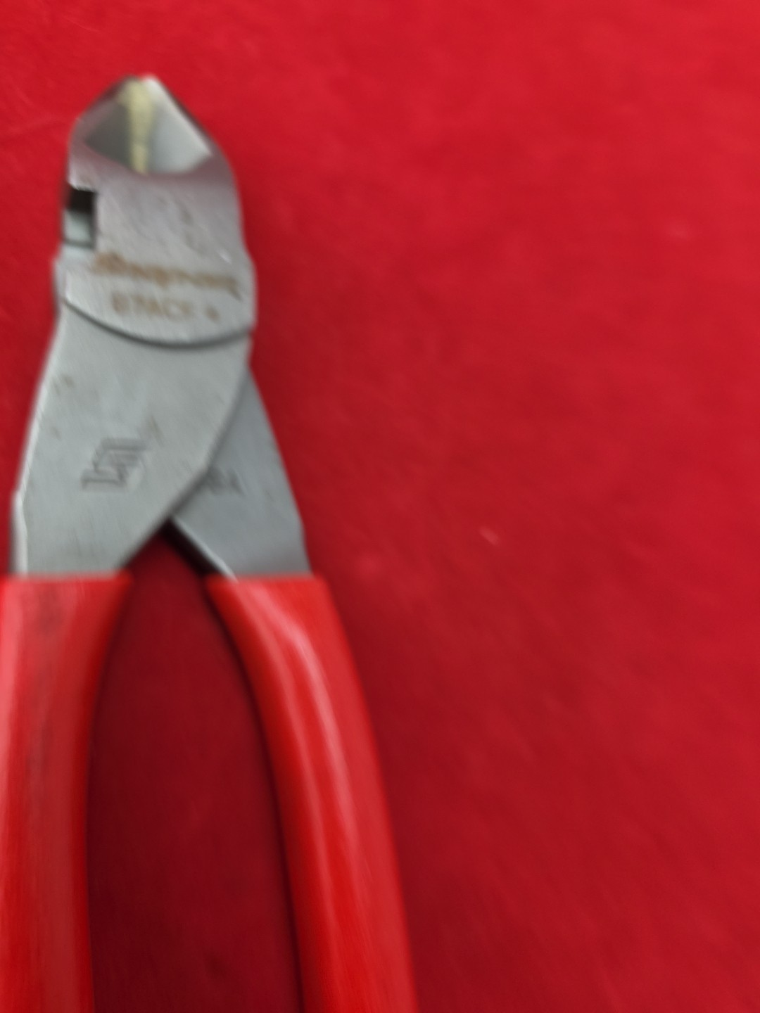 Snap-On Tools RED Soft Grip 7″ VECTOR EDGE Diagonal Cutter 87ACF USA