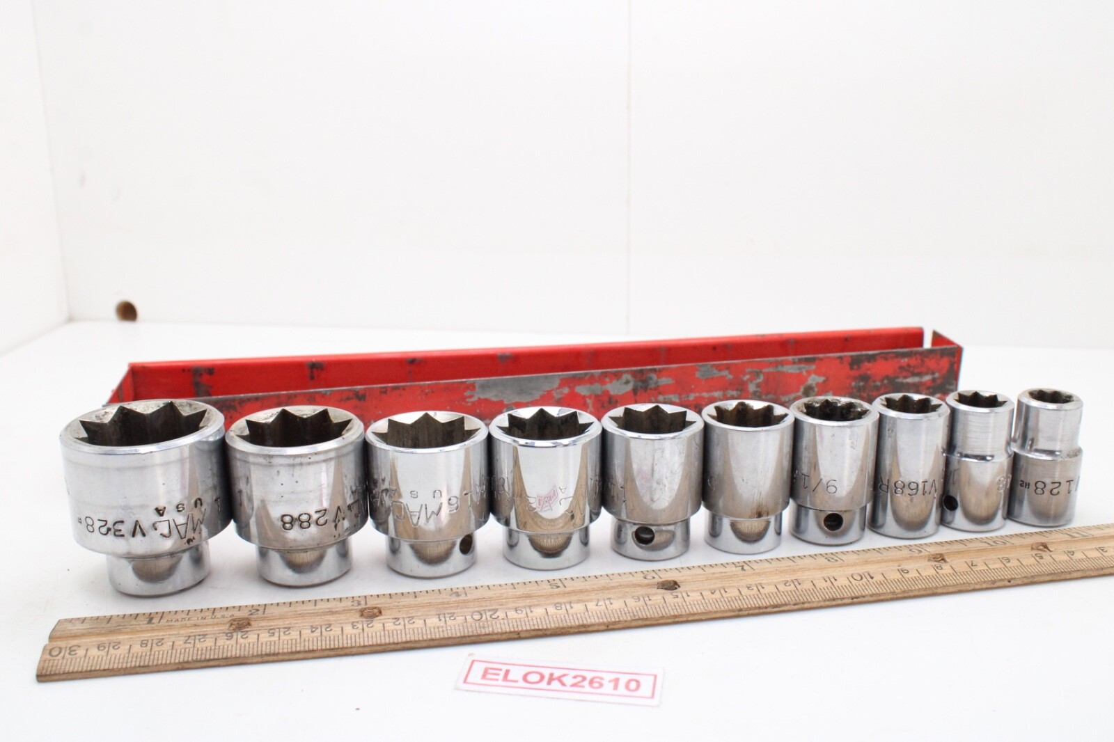 Mac Tools V128-V328 3/8″ – 7/8″ 1″ 1/2 Drive 8 Point SAE Chrome Socket Set