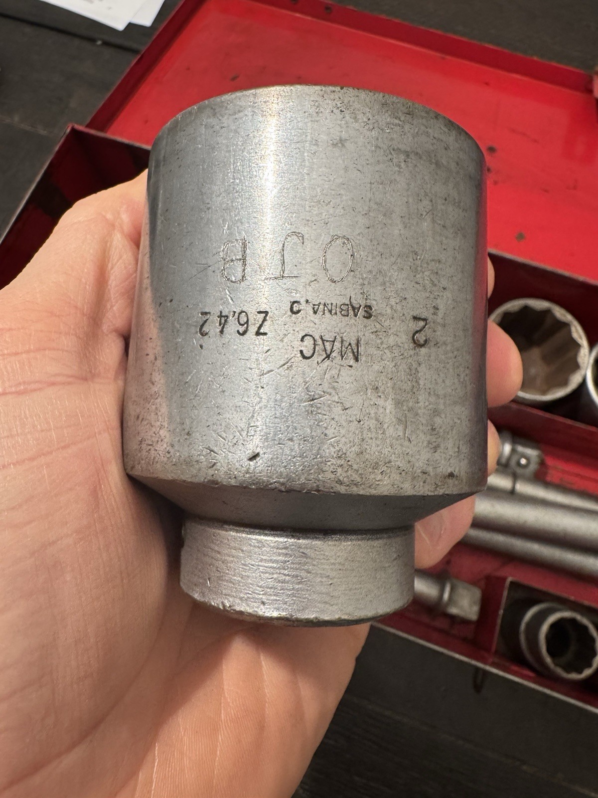 Mac 22pc 3/4″ Drive Socket 15/16″ 2″ 12Pt Service Set Metal Tool Box 3/4inch Dr