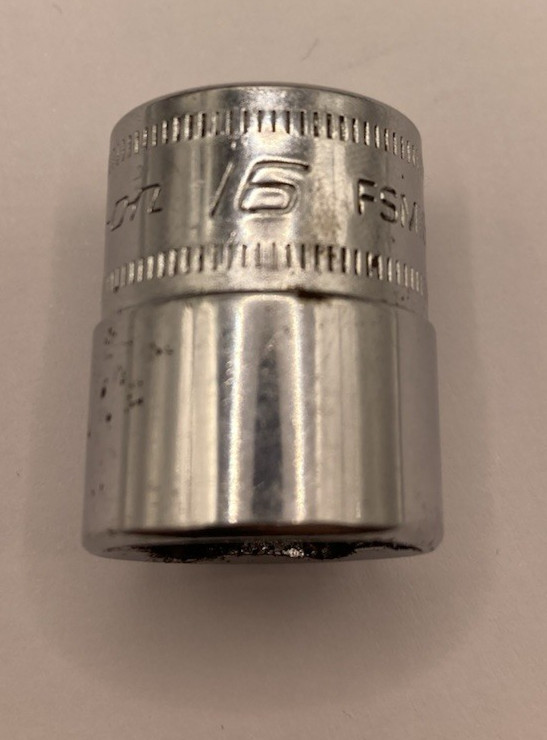 Used Snap On Snap-On Tools USA 3/8″ Drive 16mm 6-point Shallow Socket – FSM161