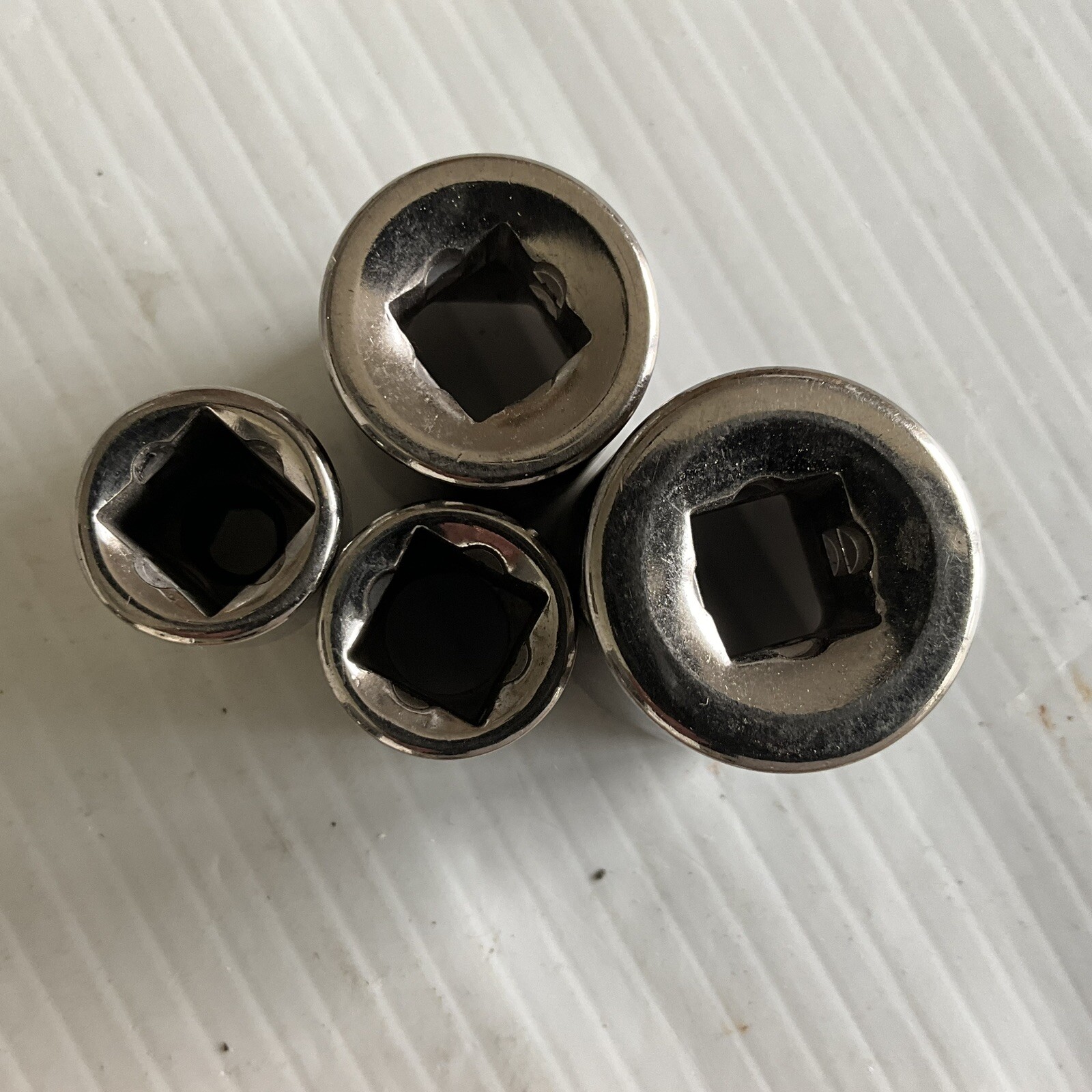 Vintage Craftsman 4pc 3/8” Drive 6 Point Socket Set USA 1/4” to 3/4” Easy Read