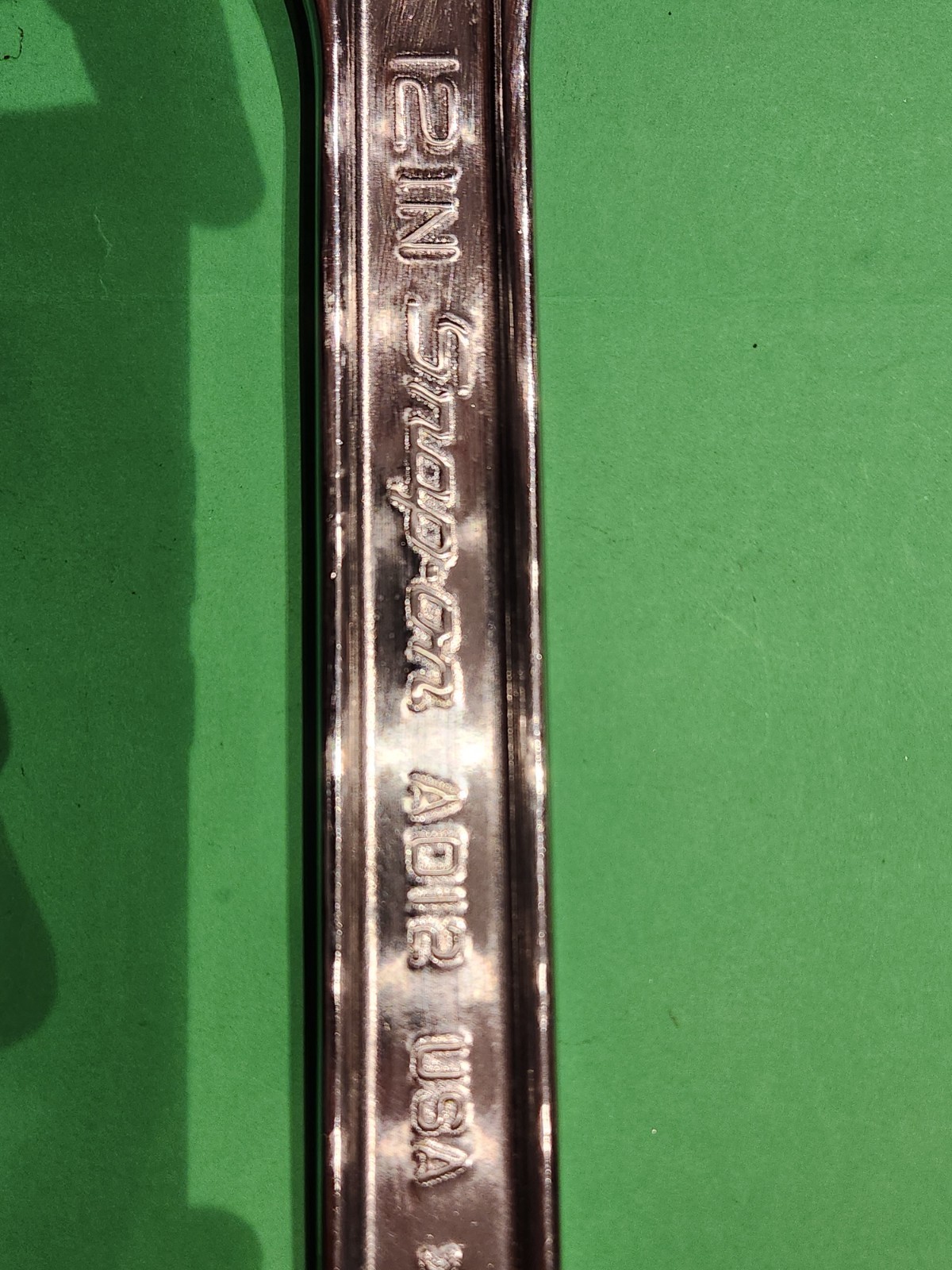 Snap On Tools USA 12” Chrome Adjustable Wrench 1-5/16” Jaw Capacity AD12 NICE