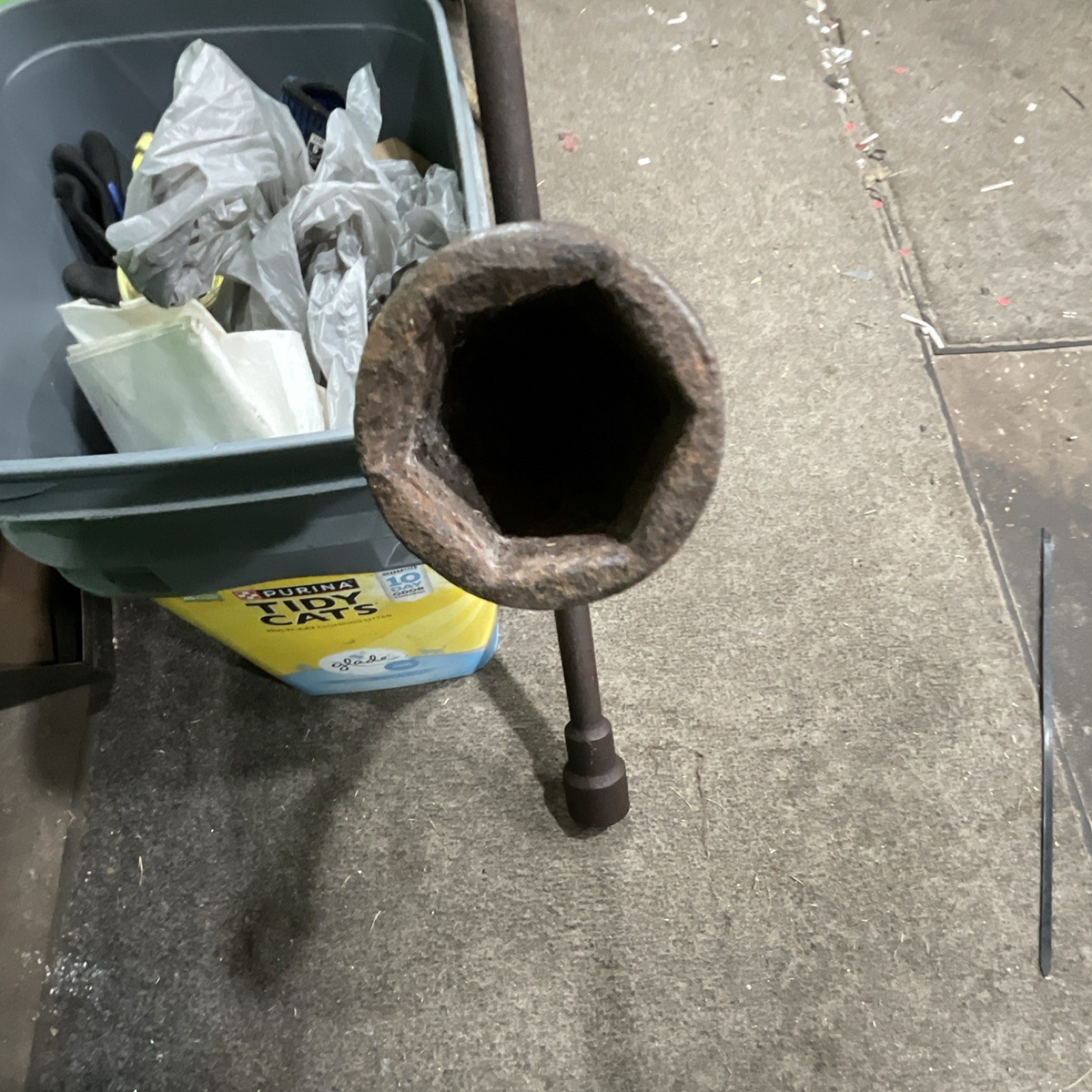 Large Four-Way Lug Wrench For Removing Wheels Off Big Trucks And Heavy Machinery