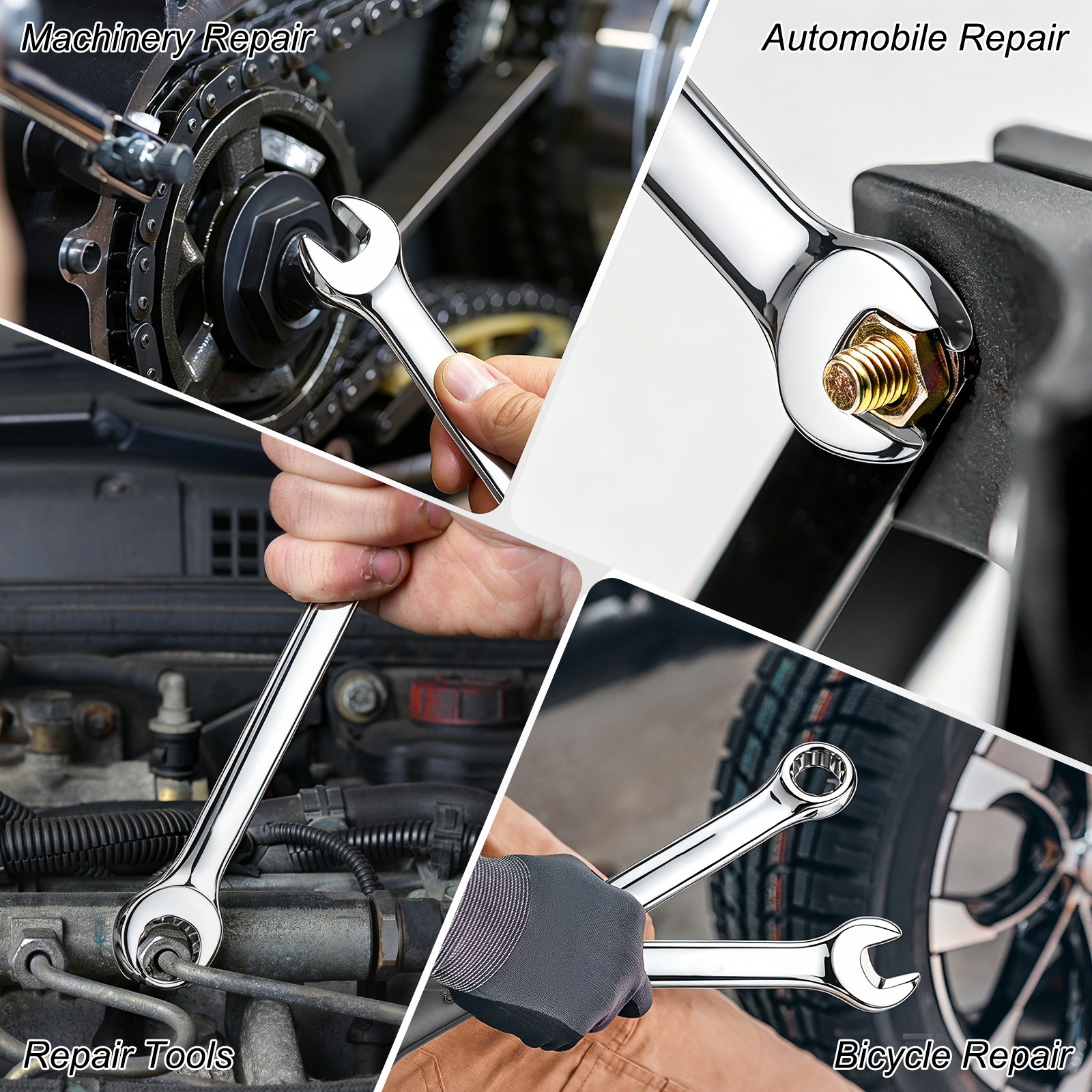9mm Metric Combination Wrench, | Silver CR-V Steel, 1-Piece