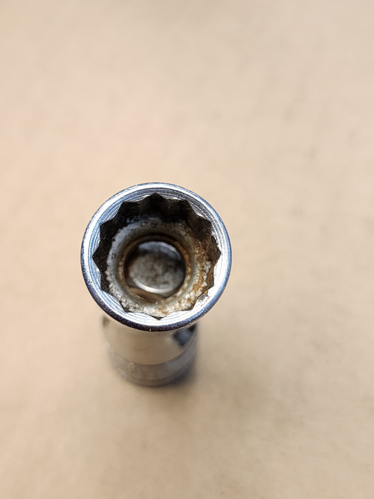 USED SNAP ON 14MM 3/8 IN. DR. UNIVERSAL 12 PT. SOCKET, PART #FU14M