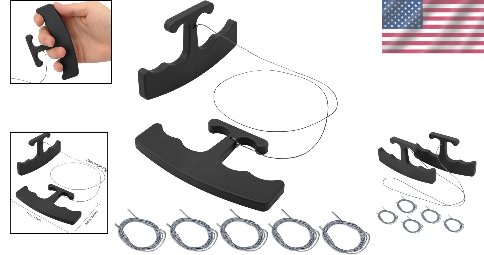 Vehicle Logo Remover Tool Set with 5PCS Scratch-Free 60CM Replacement Cords