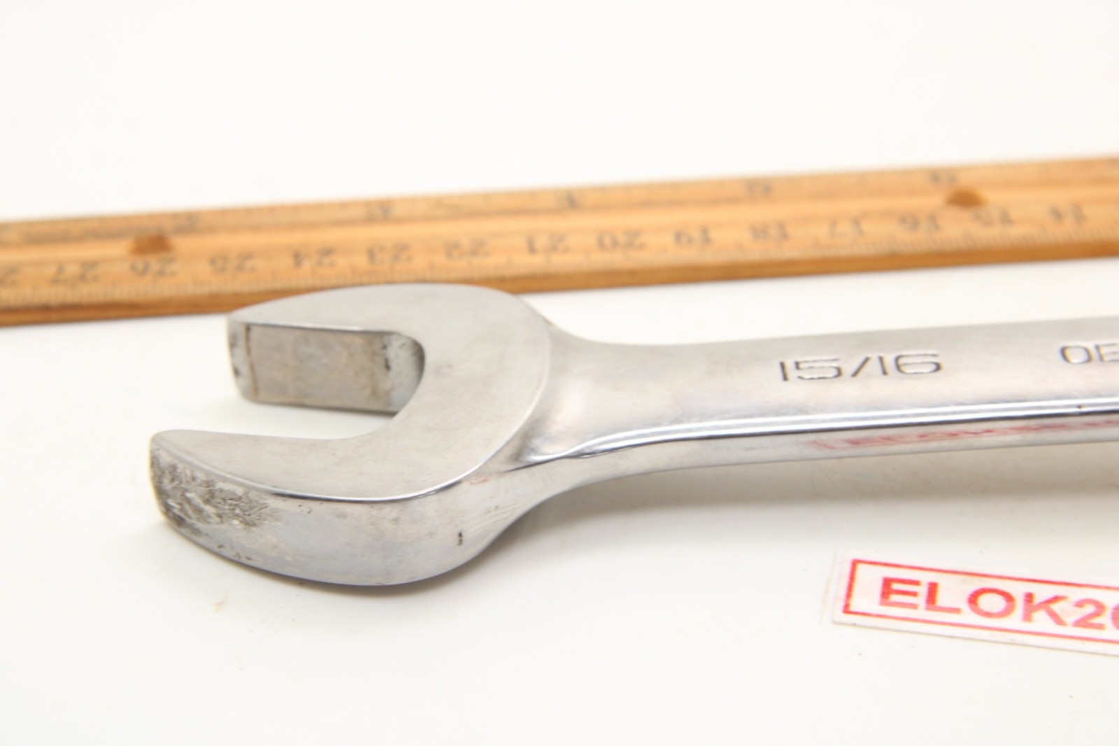 Snap-On OEX300B 15/16″ 12 Point SAE Chrome Stubby Combination Wrench USA