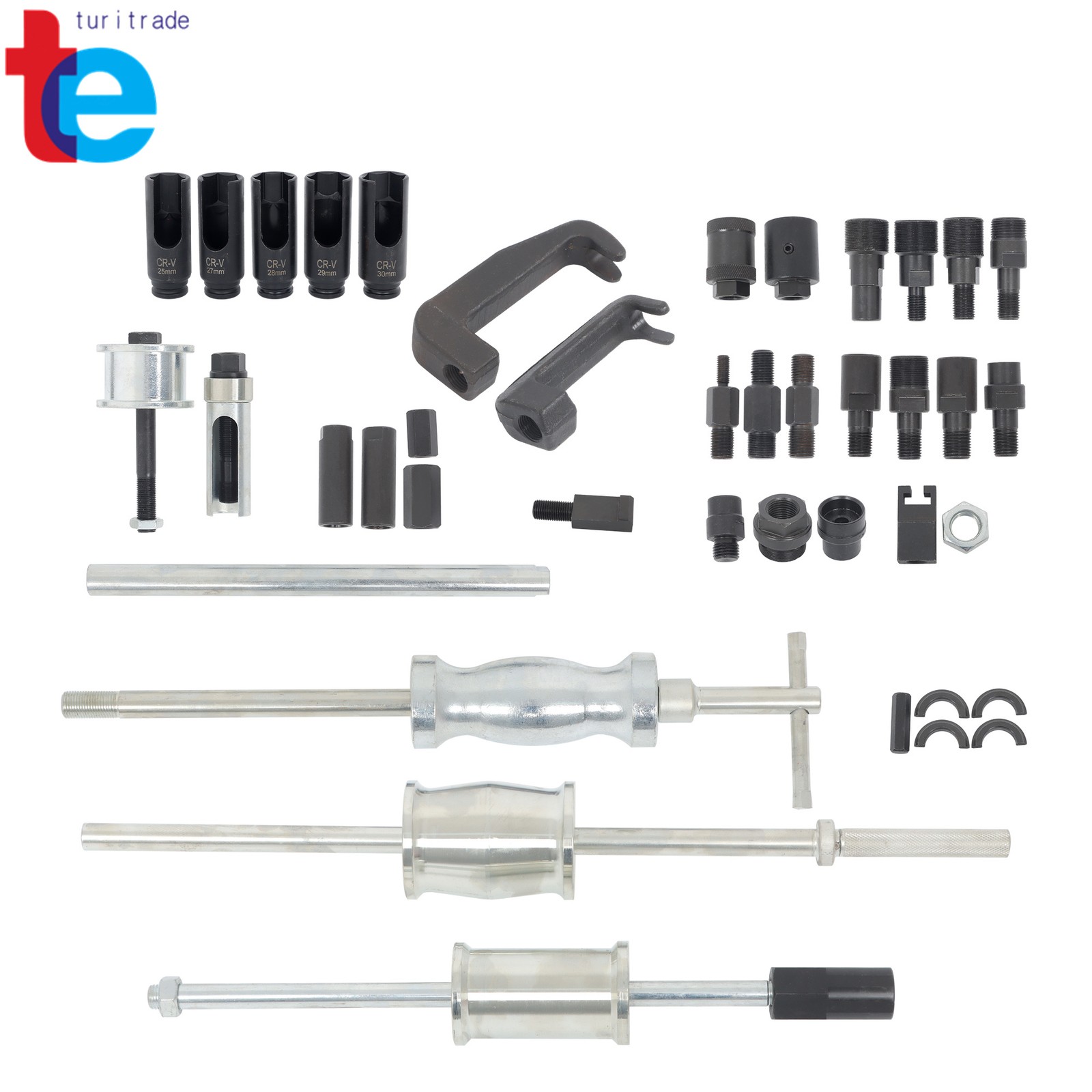 Auto Truck Diesel Injector Extractor Slide Hammer Puller Adapter Tool Kit 40PC