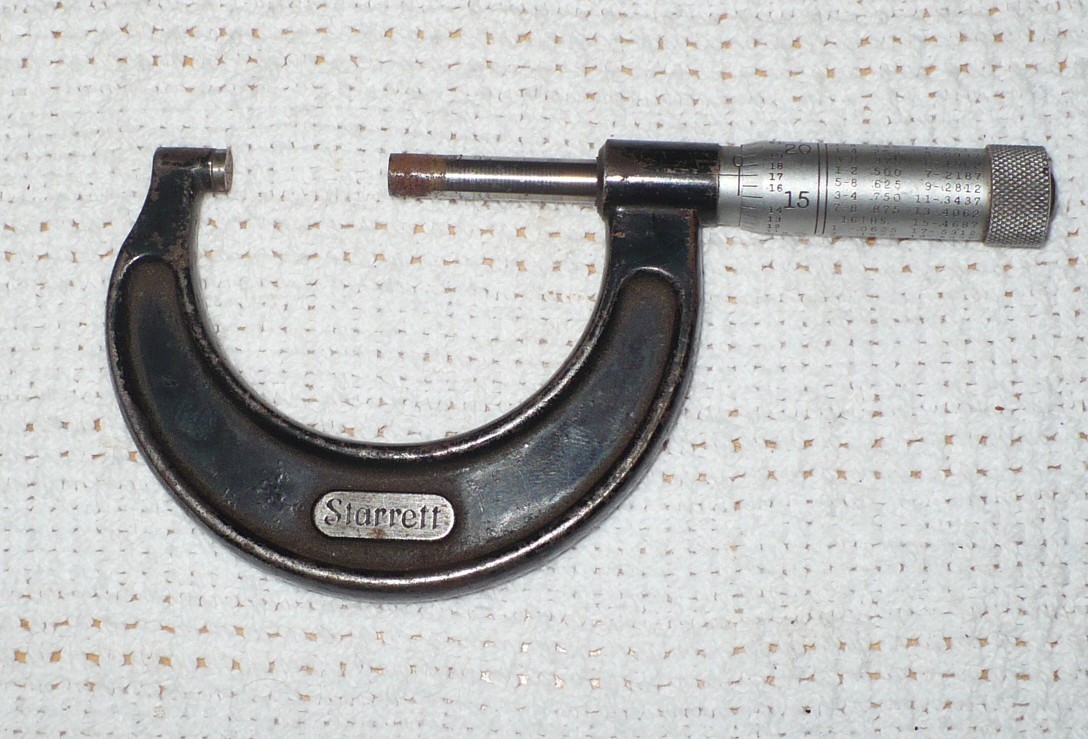 Vintage Starrett Micrometer 436 2 in 1-64 015625