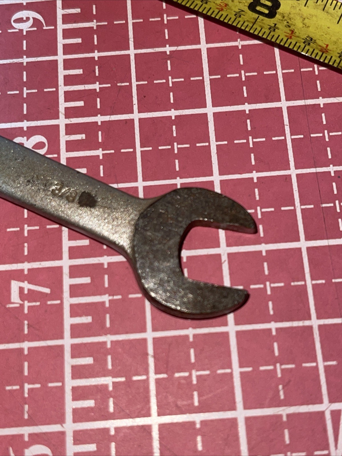 Vintage Billings Life Time L1723 3/8 X 7/16 Stubby Open End Wrench Life-time