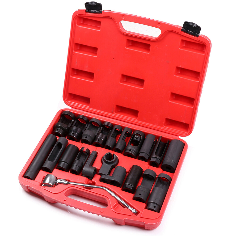 21 Pcs Oxygen Sensor Special Socket Set for Removing Oil Pressure, Vacum