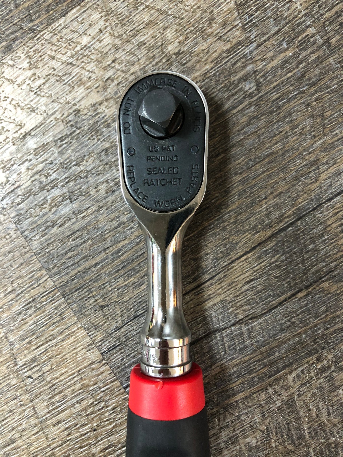 Snap On FH100 3/8″ Dr 100 Tooth Standard Fixed Ratchet Red Soft Grip FAST Ship!