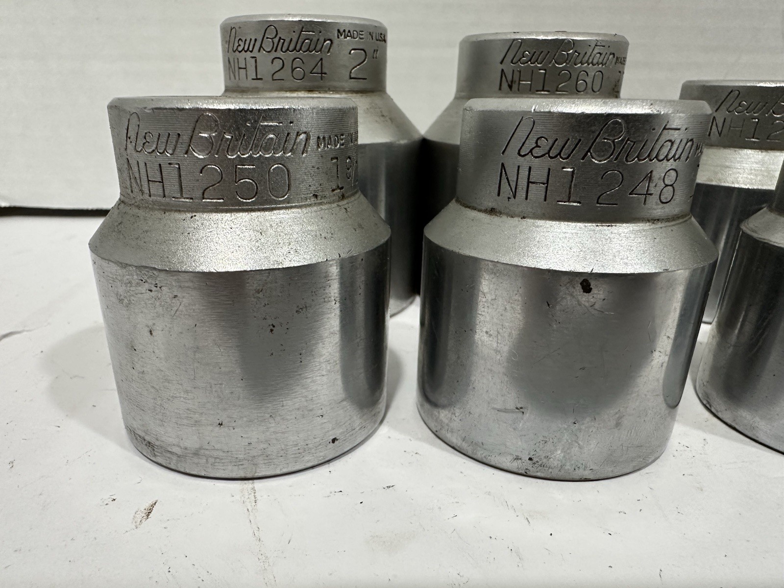 Vintage New Britain 3/4” Socket Set 1”-2” Sockets Breaker Bar.