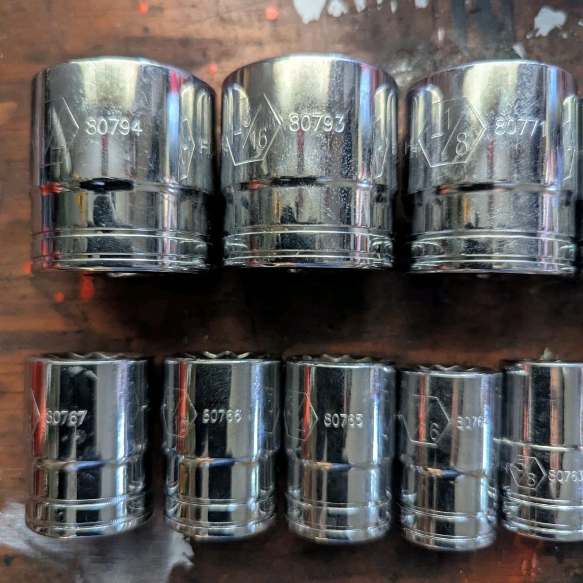 Gearwrench Socket Set. 15 Piece. 1/2″ Drive. 12 Pt. Sae 3/8″ – 1 1/4″