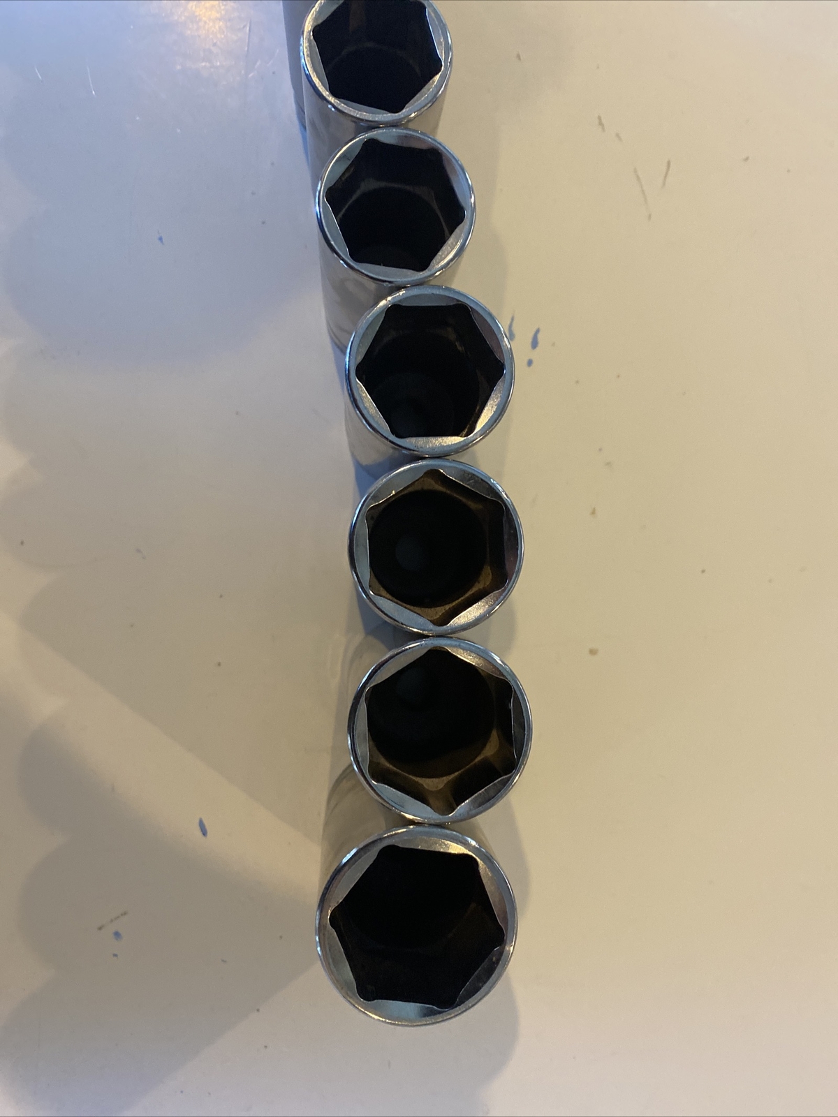 Snap On Tools 1/2″ Drive SAE Deep 6pt Socket Set 11/16″ to 1-1/4″ 313TSYA