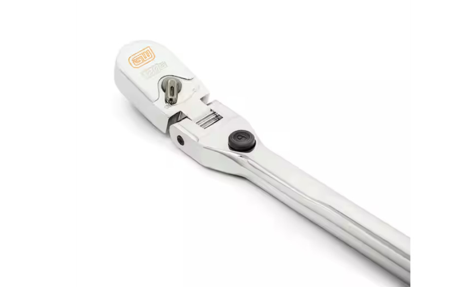 1/4 In. Drive 120XP Dual Material Handle Locking Flex Head Ratchet 9 In.