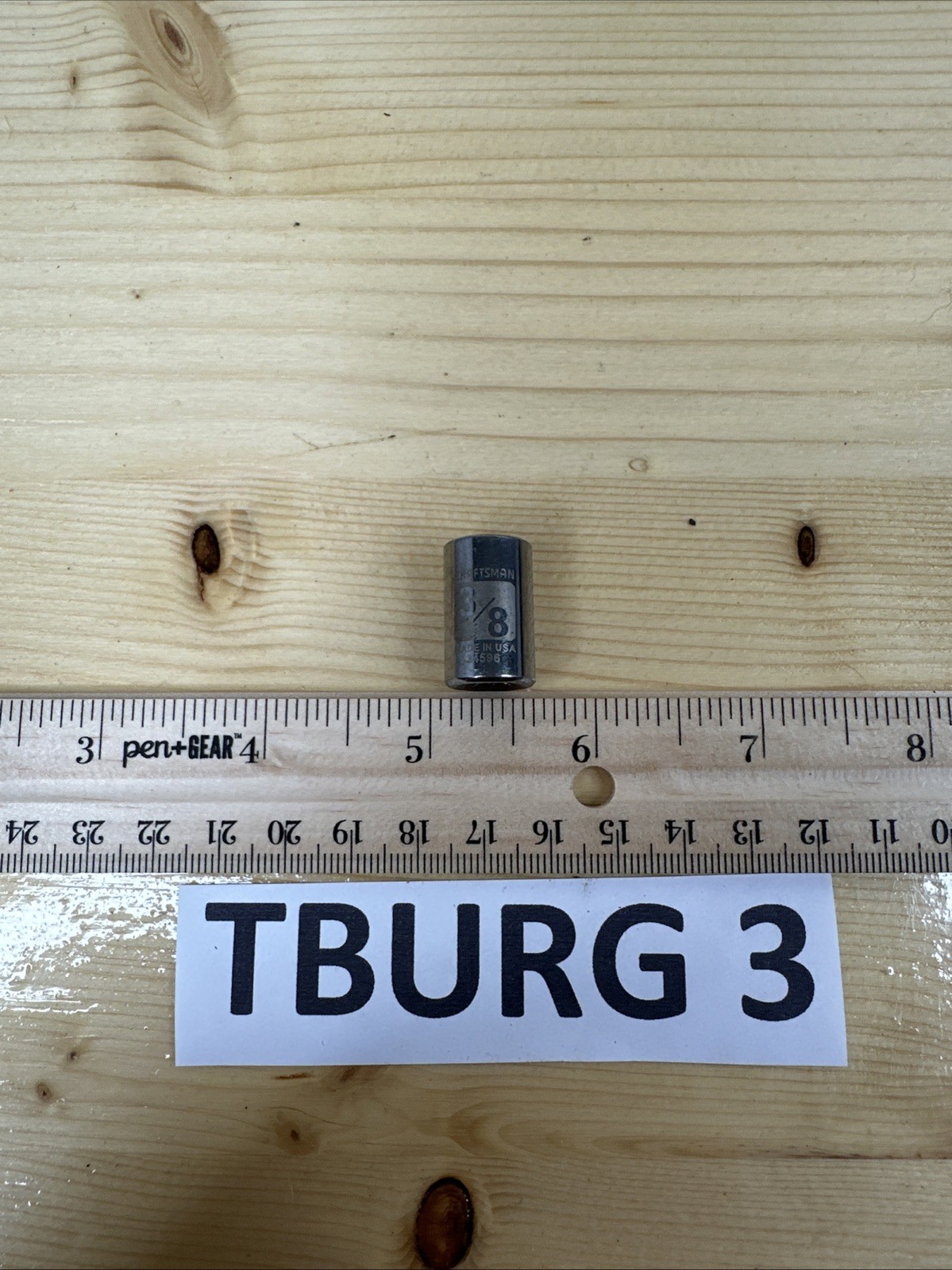 Craftsman 3/8″ 6 Point 1/4″ Drive Shallow Easy Read Laser Etched Socket 34596