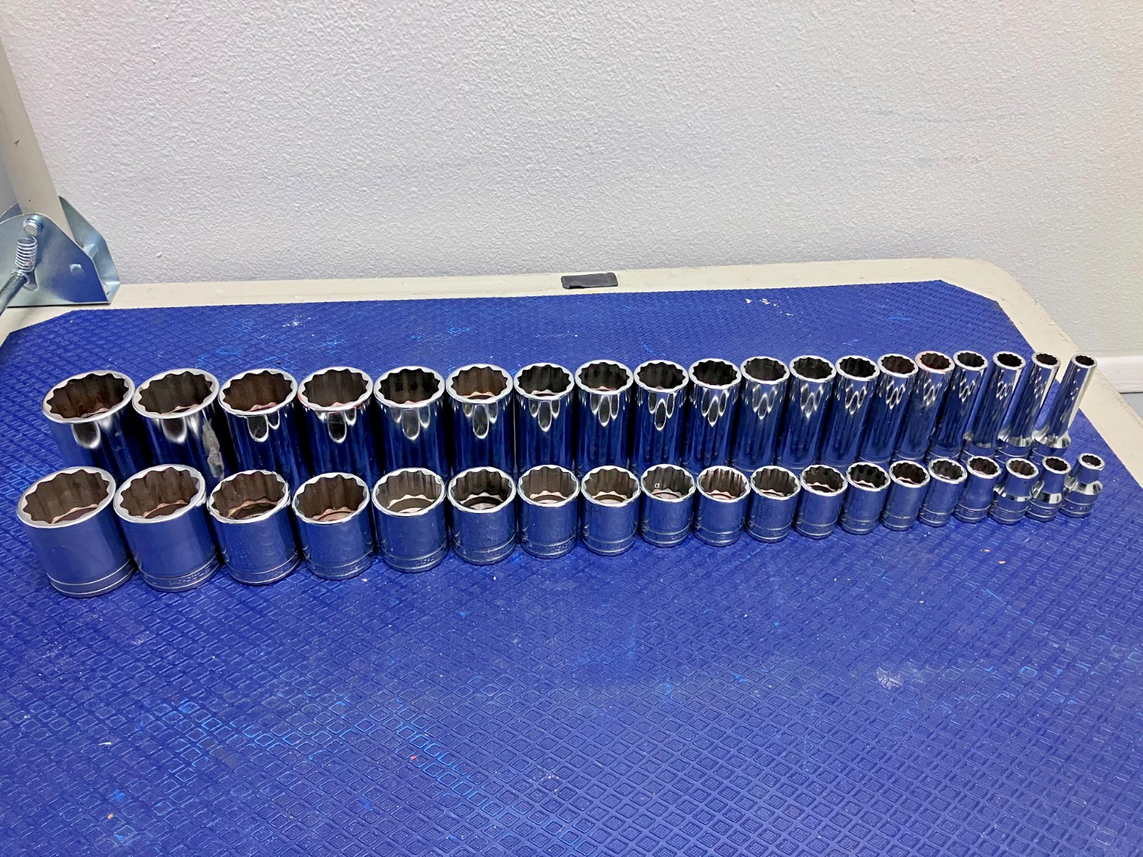 Used Snap On 338TSWYAFR 38pc 1/2″ Drive 12pt SAE Master Socket Set 3/8 to 1-1/2