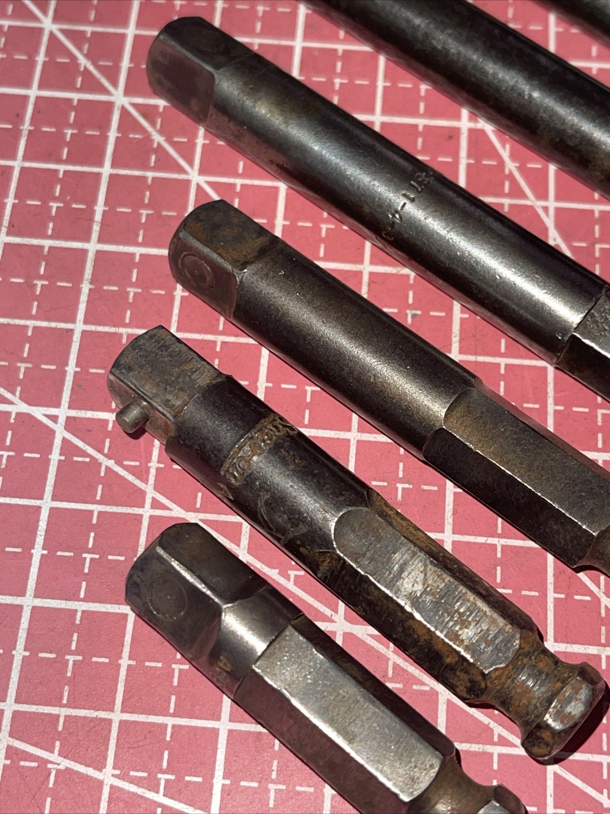 Apex / Snap on USA 7 Piece 7/16” Hex Power Adapter Extension Set 3/8 Drive 2-10”