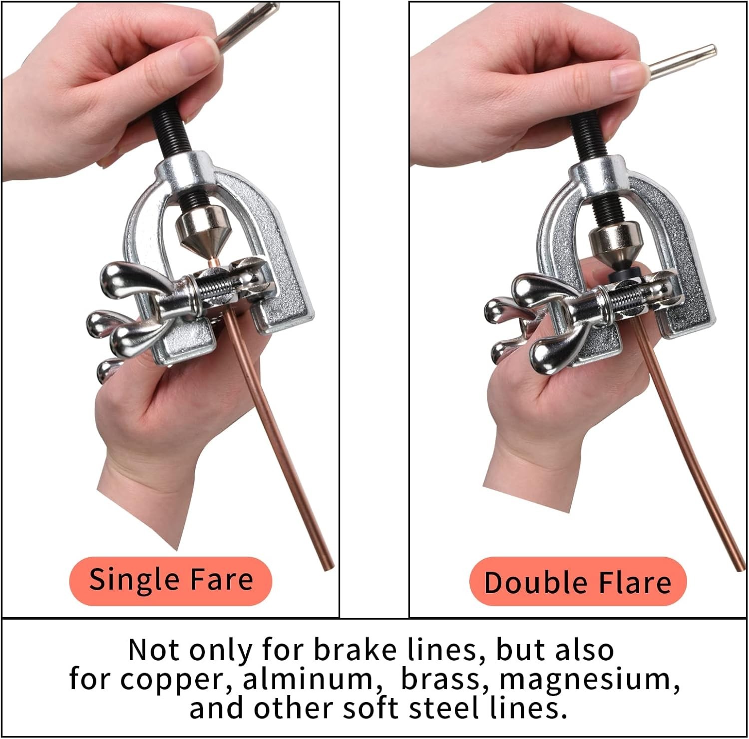 1/4 in x 25 ft Brake Line Flaring Tool Kit – Automotive Repair Set | All-in-O…