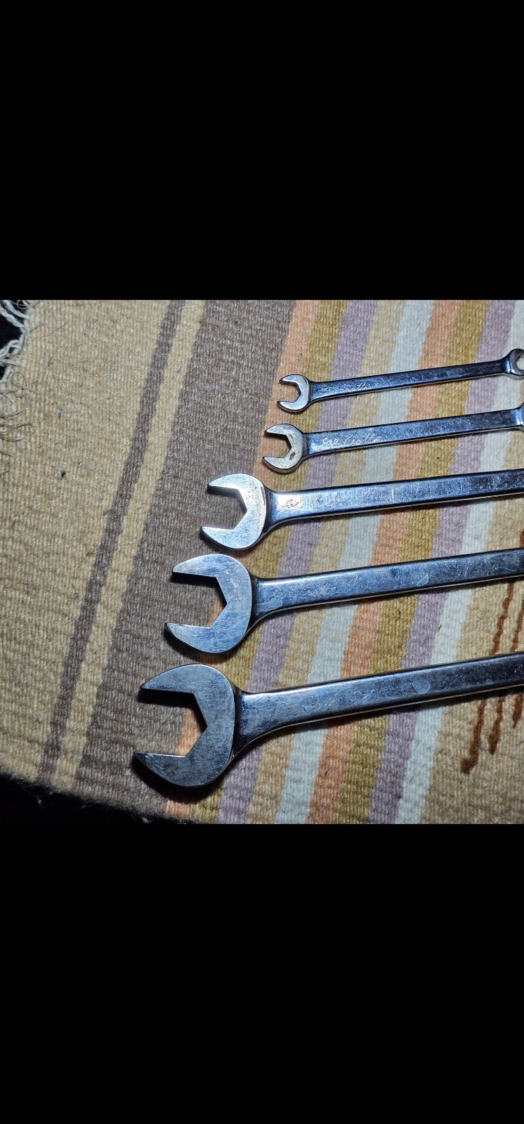 Matco Tools 5 Piece SAE Combination Matco Wrench Set See Photos Tools Pre Owned