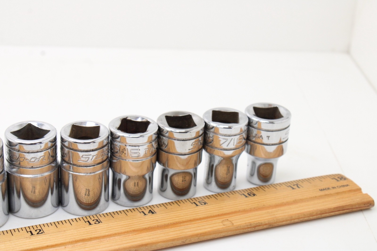 Snap On 315TWYA 3/8″-1-1/4″ 1/2″ Drive 6 Point SAE Chrome Standard Socket Set US