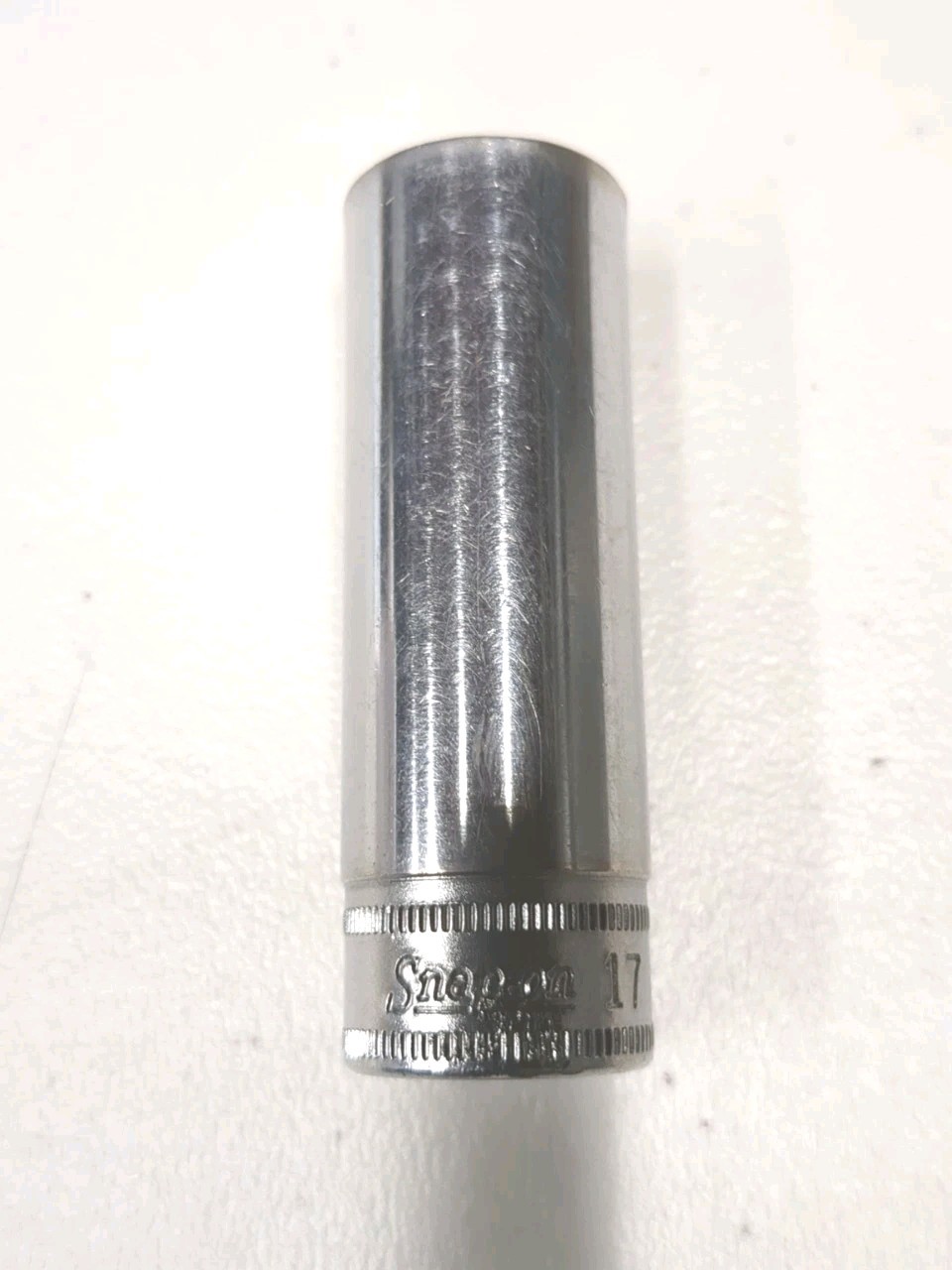 Snap-On Tools SFSM17 17mm metric 3/8″ drive 6 point deep chrome socket