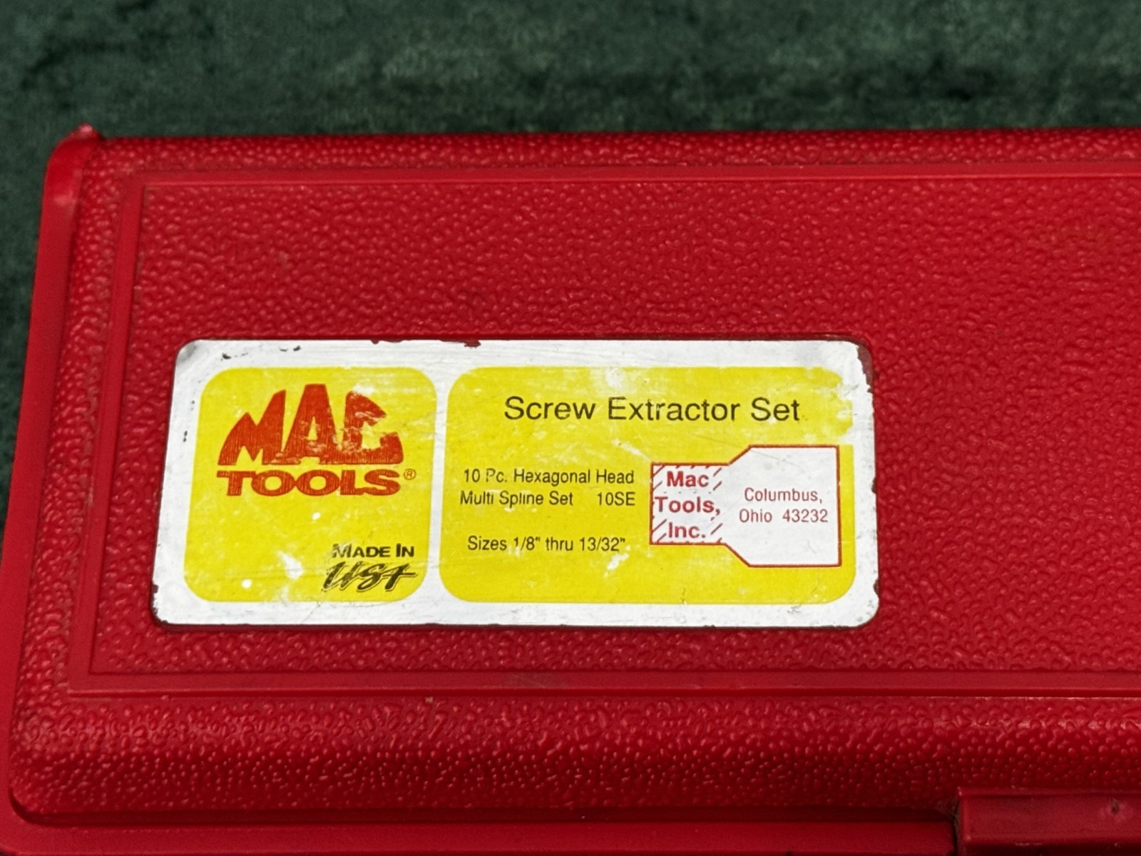 Mac Tools Screw Extractor Set 25 PC 1/8″ – 13/32″ With Case