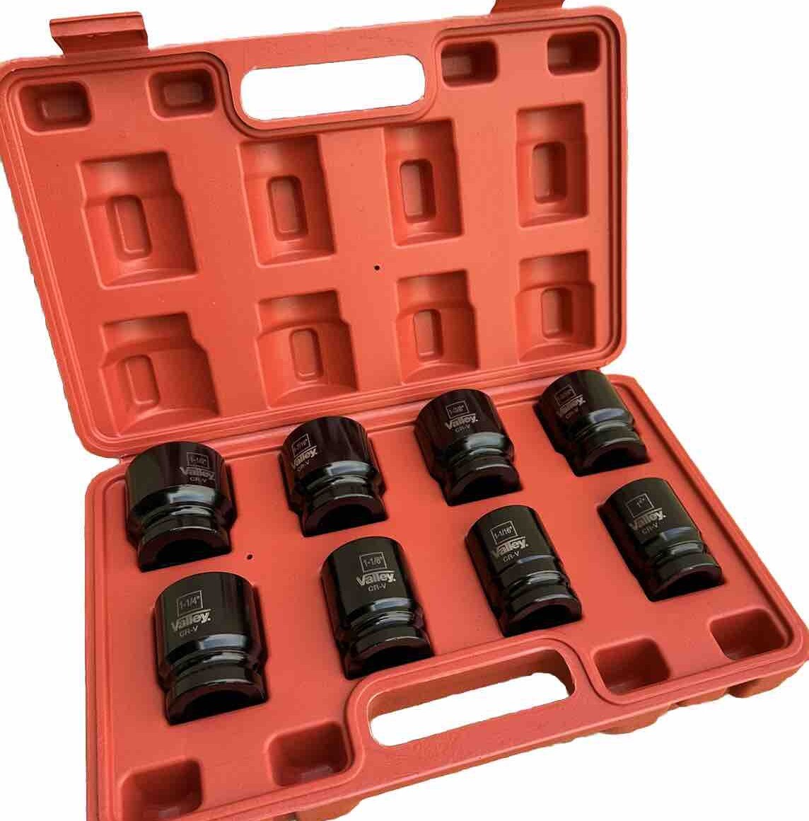 8pcs 3/4” Drive 6-Point SAE Shallow Impact Socket SET Cr-V 1” To 1-1/2”