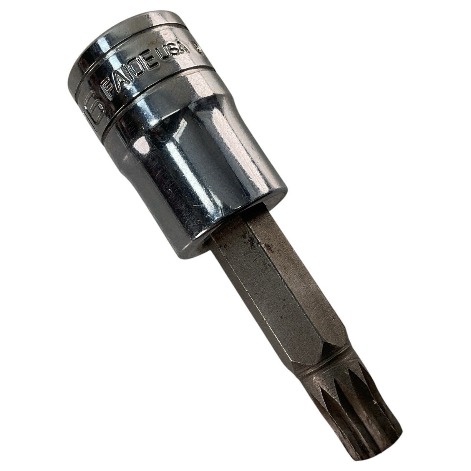 Snap-on FA10E Hex Bit Chrome Socket 3/8″ Drive 5/16″ SAE USA Snap On Good Cond.
