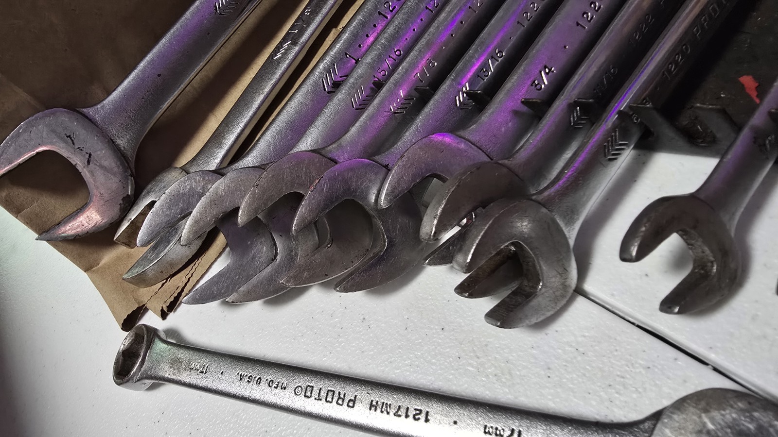 Vintage Proto Professional SAE Combination Wrench lot 13 Piece USA 5/16 – 1 1/4