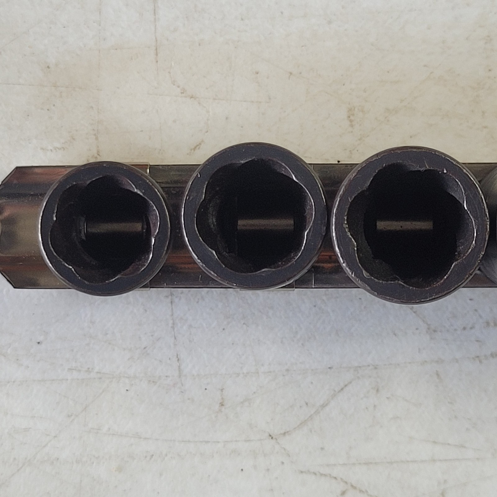 Vtg Mac Tools 7 Pc 3/8″ Drive Twist Socket Set 13-22mm Oil Drain Plug Tool TS490