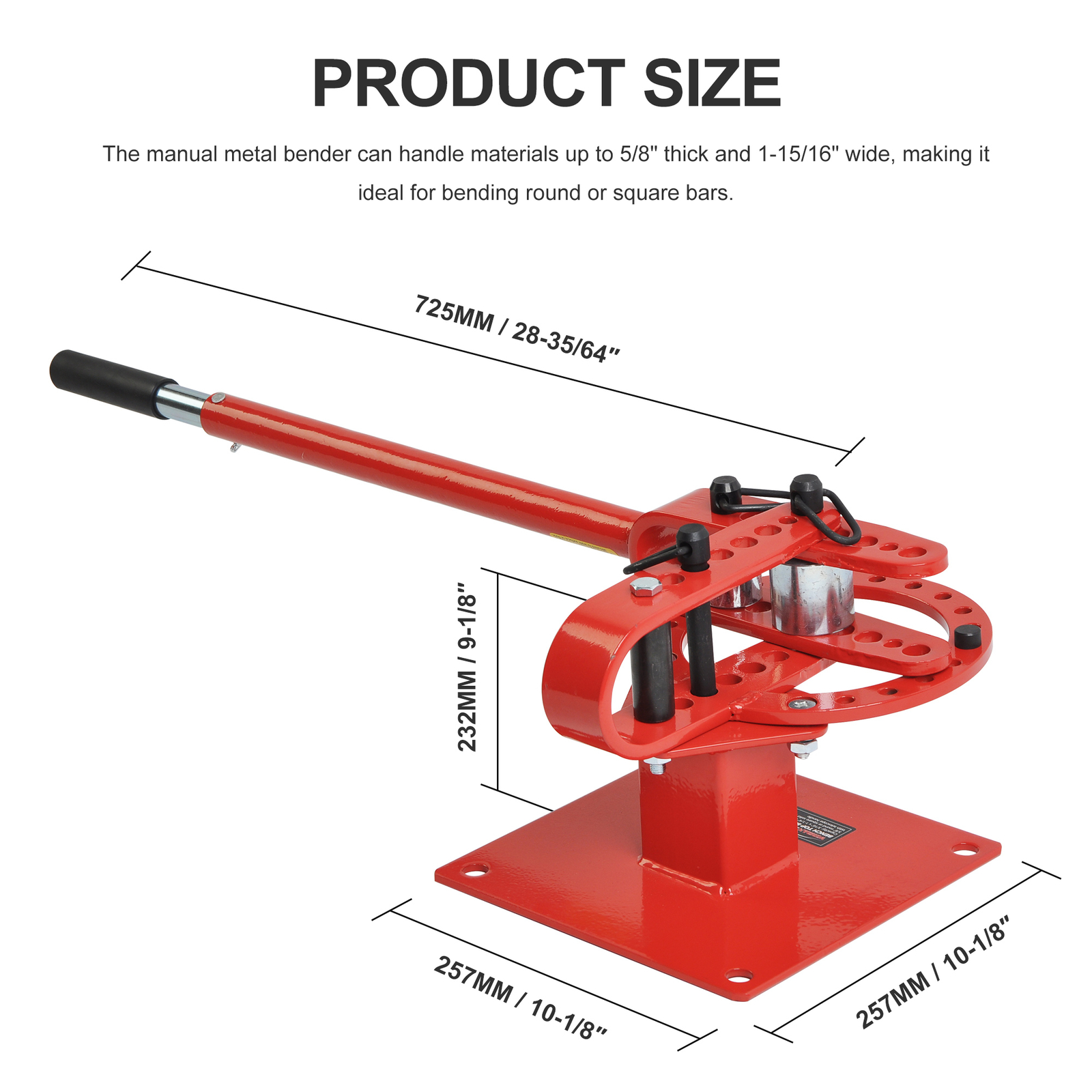 1″ – 3″ Manual Tube Bender, Pipe Bending Machine Mounted Bender Heavy Duty Bench