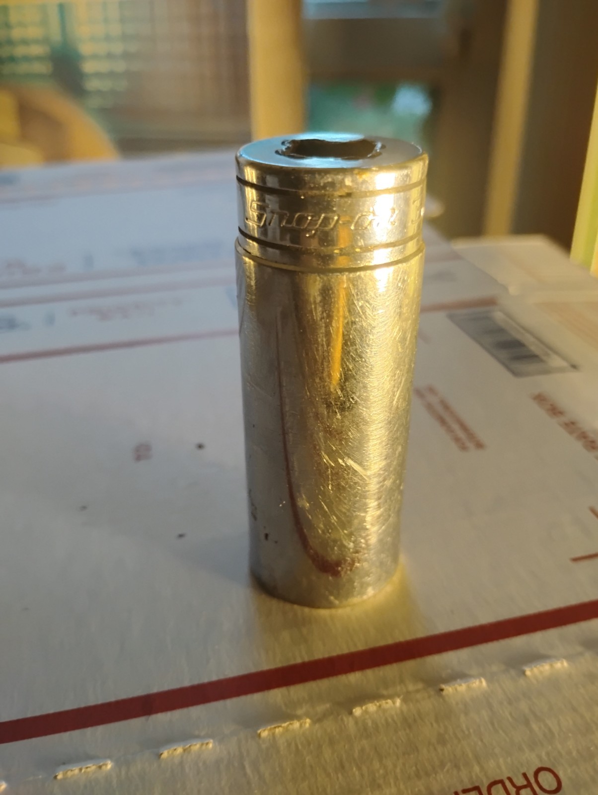 Snap On 3/8″ Drive 3/4″ 6PT SAE Deep Chrome Socket USA SFS241 Pre-Owned