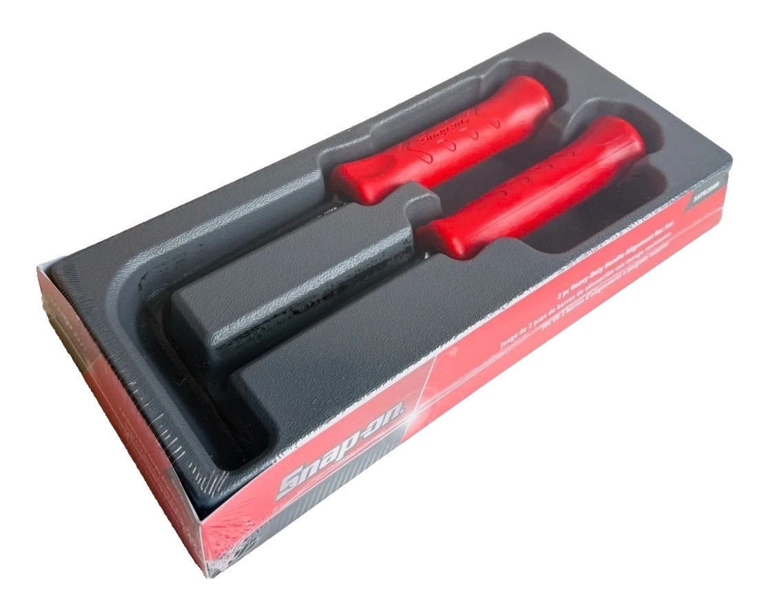 NEW Snap-on™ 2-pc Red Heavy-Duty Handle Alignment Striking Prybar Set SAPB200R