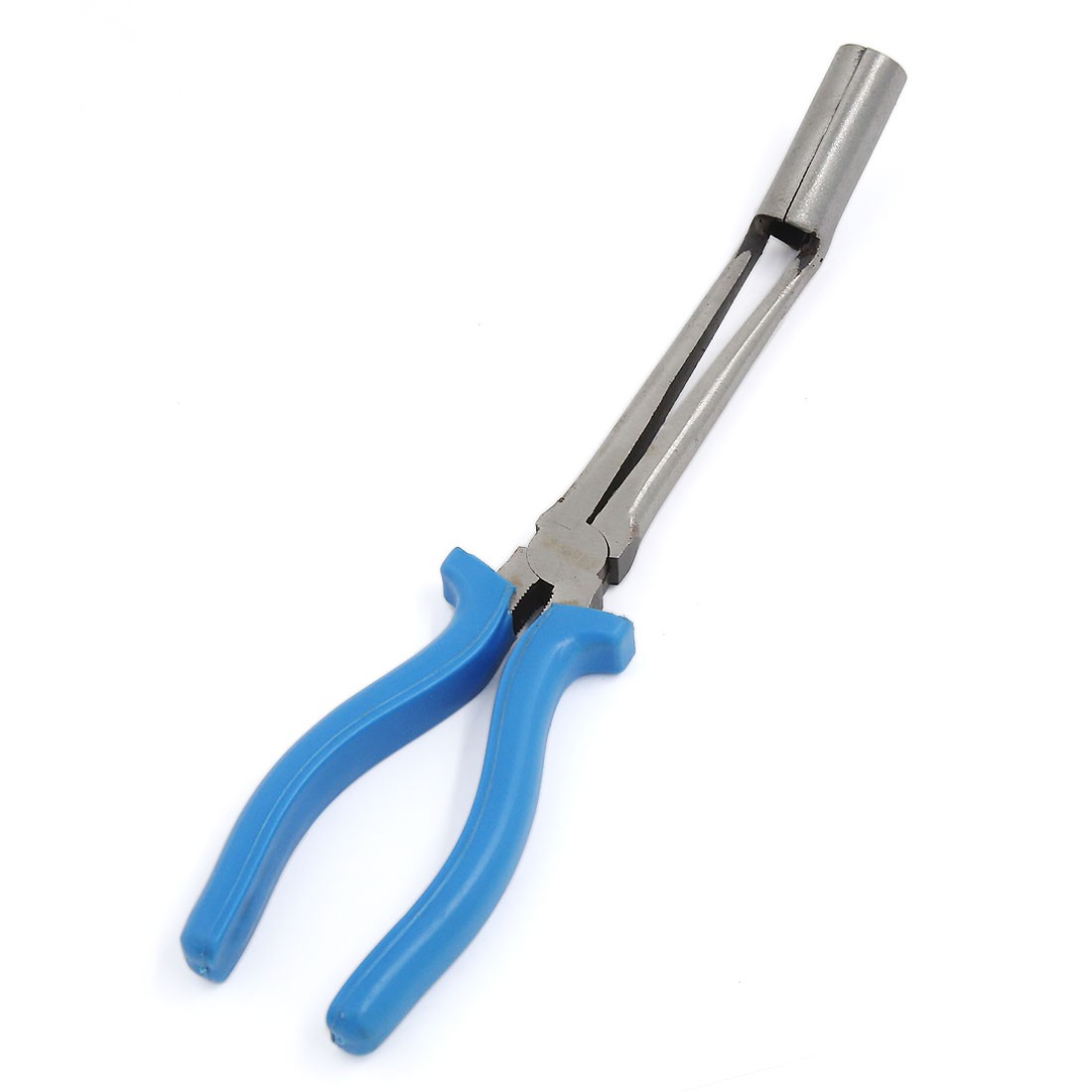 Blue Silver Tone 30 Degree Angle Nonslip Handgrip Socket Wrench Connector Pliers