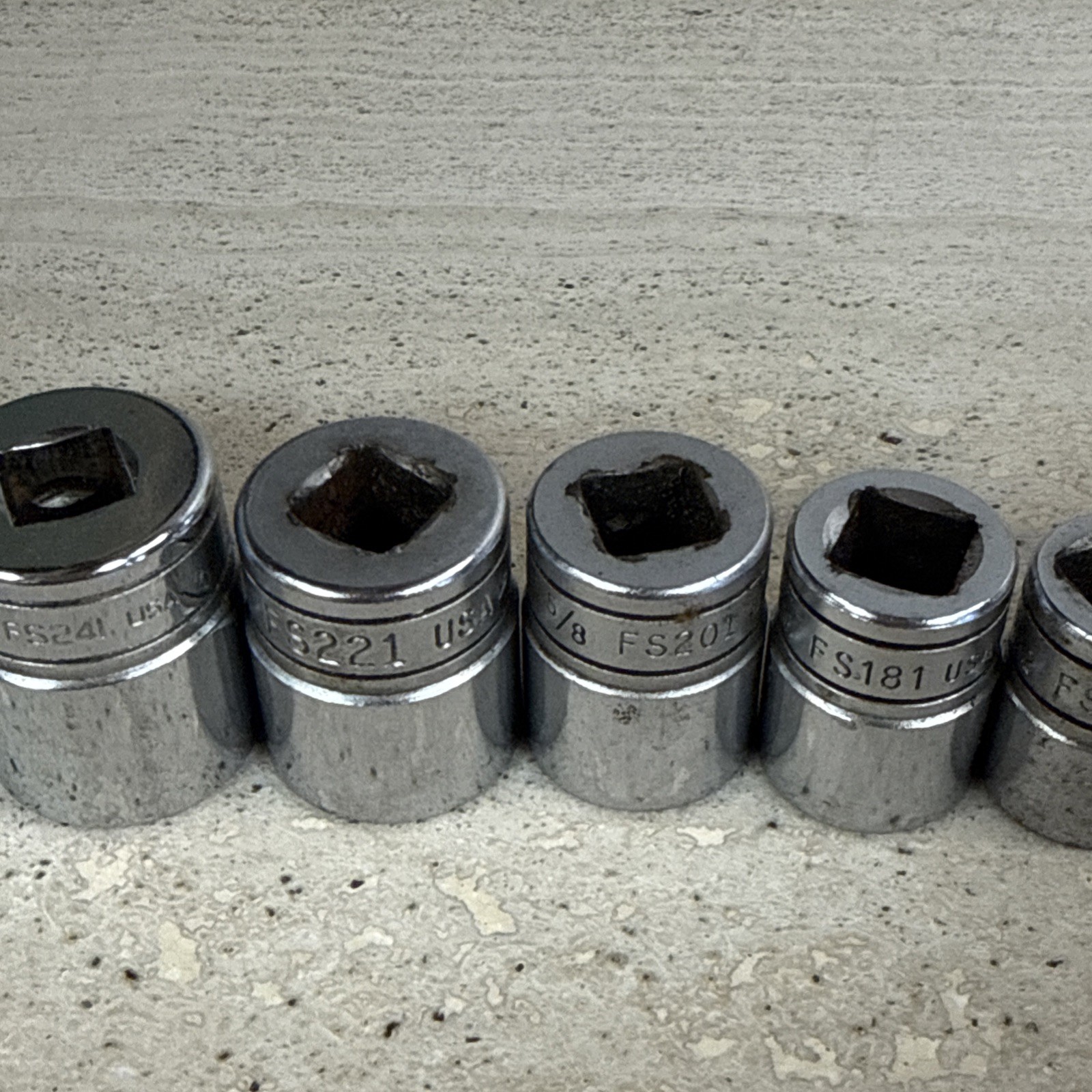 Snap On 9 Piece Set Wrench Sockets FS See Description